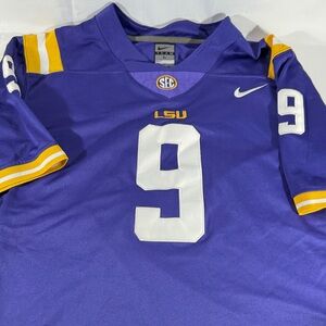 Joe burrow Nike Purple and White LSU Jersey